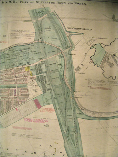 A plan of part of Wolverton Works in the late 1800s