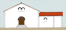 Image - reconstruction drawing of the farmhouse