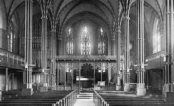Stony Stratford - St Giles Church interior - 1900s