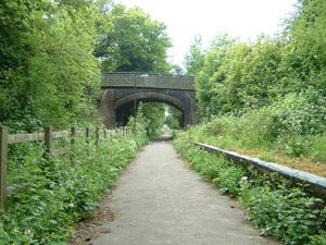 View of Railway Walk towards Wolverton