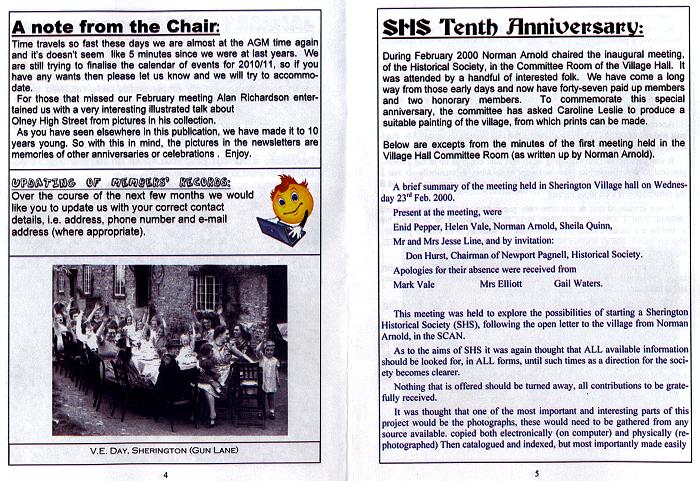 Newsletter 68 - March 2010 - Pages 4 and 5