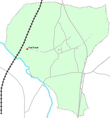 Planned route of railway