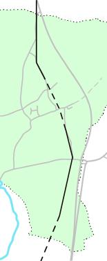 Route of the Roman road through Sherington