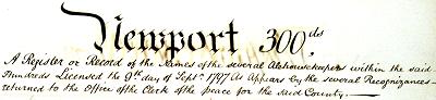 1797 Newport Hundreds Title