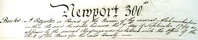 1799 Newport Hundreds Title