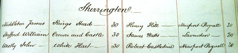 1825 Sherington Victuallers