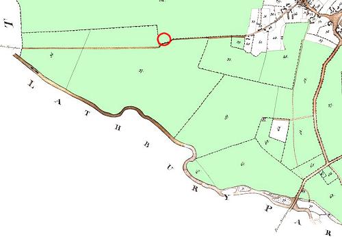 End Farm location on 1796 Enclosure map