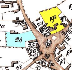 1796 Enclosure Map shows John Richards House and Garden as plot No. 198