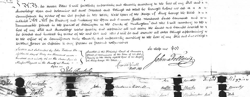 Extract from Page 26 of the manuscript, showing the signatures
