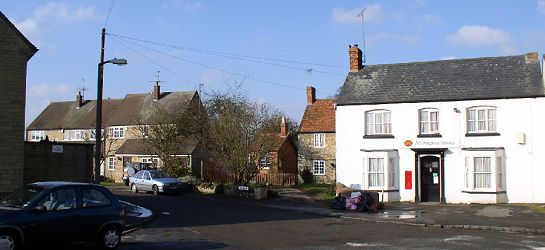 Entrance to Leys View with the Post Office on the right