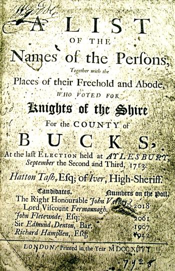 1713 Poll Book Cover