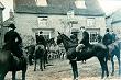 Oakley Hunt outside the Crown and Castle, 1920s or 1930s