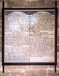 Image of 1793  benefactor board