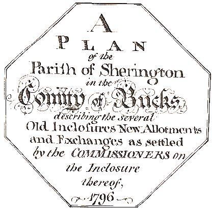 Sherington 1796 Enclosure Map Title